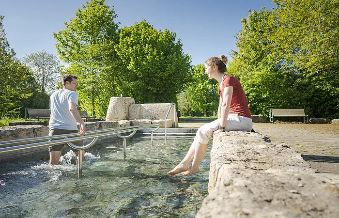 Wassertreten im Kurpark