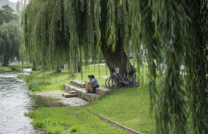 Radfahrer im Sulzpark