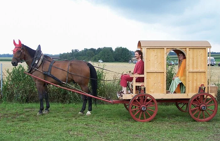 Rekonstruierter Reisewagen, Römervilla Möckenlohe (© Sammlung Karl Heinz Rieder)