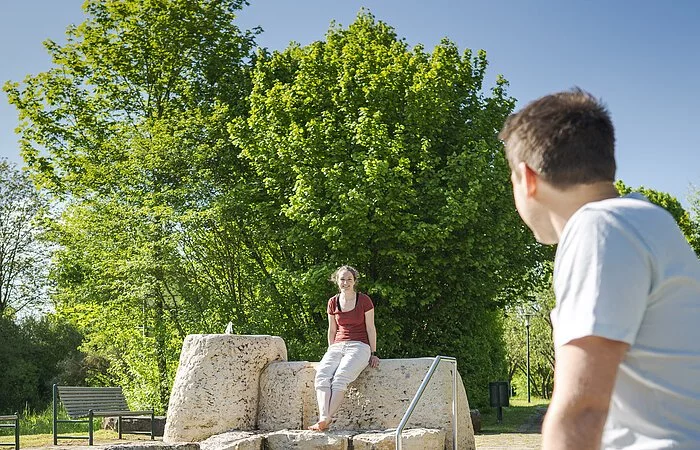 Wassertretbecken im Kurpark