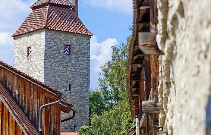 Stadtmauer mit Storchenturm Berching