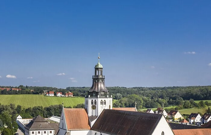 Das Kaisheimer Marienmünster aus der Vogelperspektive