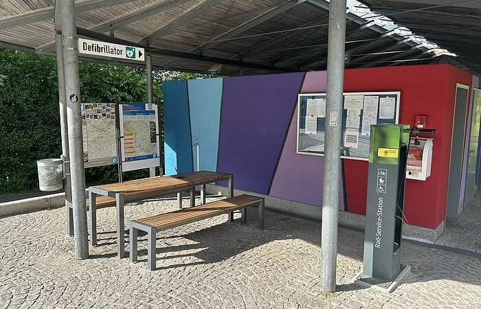 Radreparaturstation am Großparkplatz