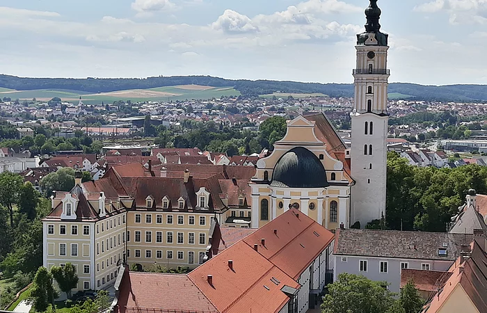 Donauwörth - Blick vom Liebfrauenmünster auf die Wallfahrtskirche Heilig Kreuz