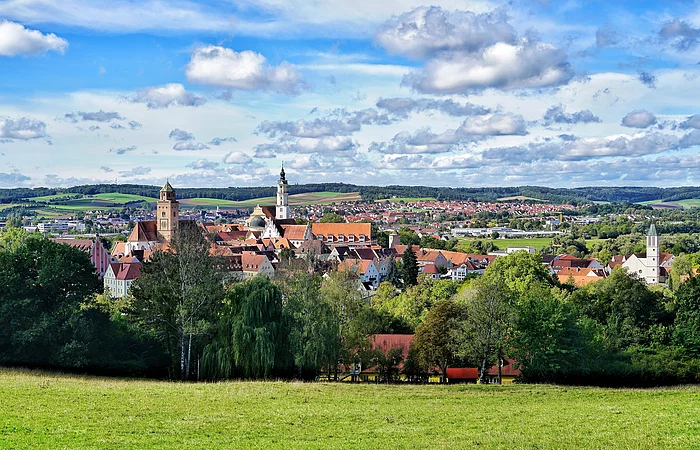 Donauwörth - Blick vom Schellenberg auf die historische Altstadt