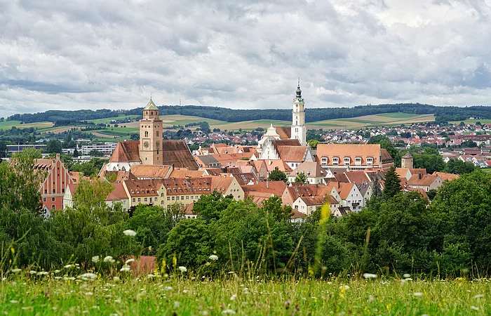 Donauwörth - Blick vom Schellenberg auf die historische Altstadt