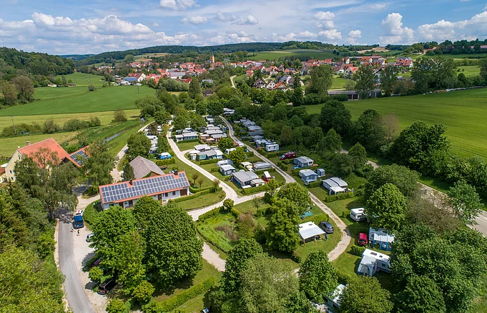 Blick auf den Campingplatz Hasenmühle