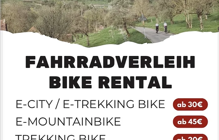 Plakat Fahrradverleih Rothenburg Infos